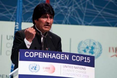 Evo Morales, le président bolivien, à Copenhague en 2009.