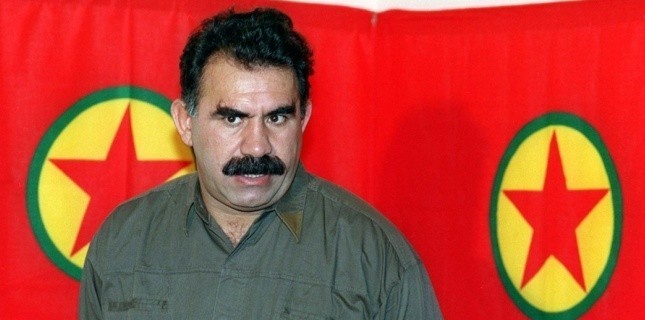 Abdullah Öcalan, chef rebelle kurde, en 1993 lors d'une conférence de presse au Liban. (JOSEPH BARRAK / AFP)